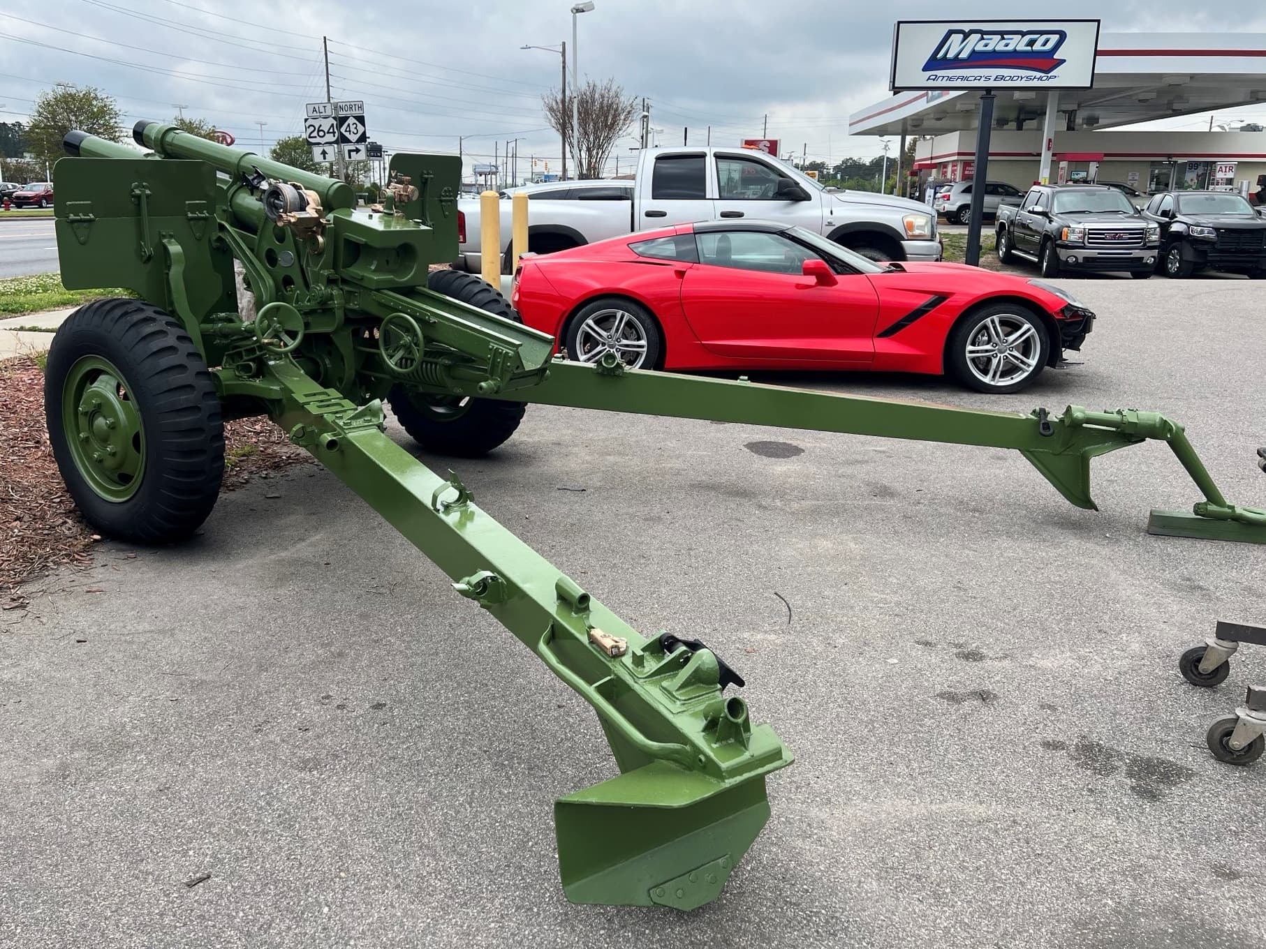 Maaco paints historic military vehicle as a gift for VFW in Greenville NC