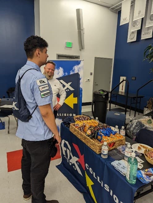 Fix Auto USA participated in a career fair for students to learn more about career opportunities